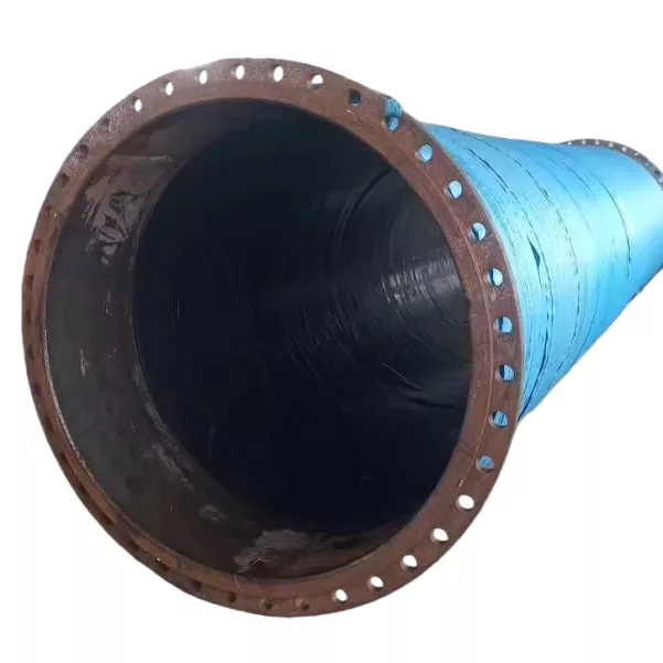 मोठ्या व्यासाचे फॅब्रिक प्रबलित फ्लँगेड रबर नळी